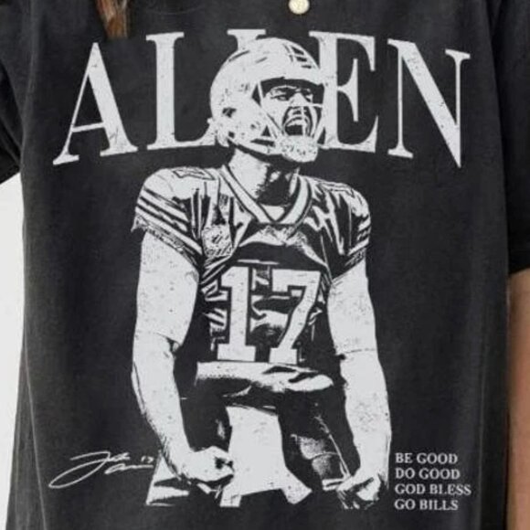 Josh Allen Football T-shirt, Retro Josh Allen T-shirt, Josh Allen Fan Tee - Picture 2 of 5